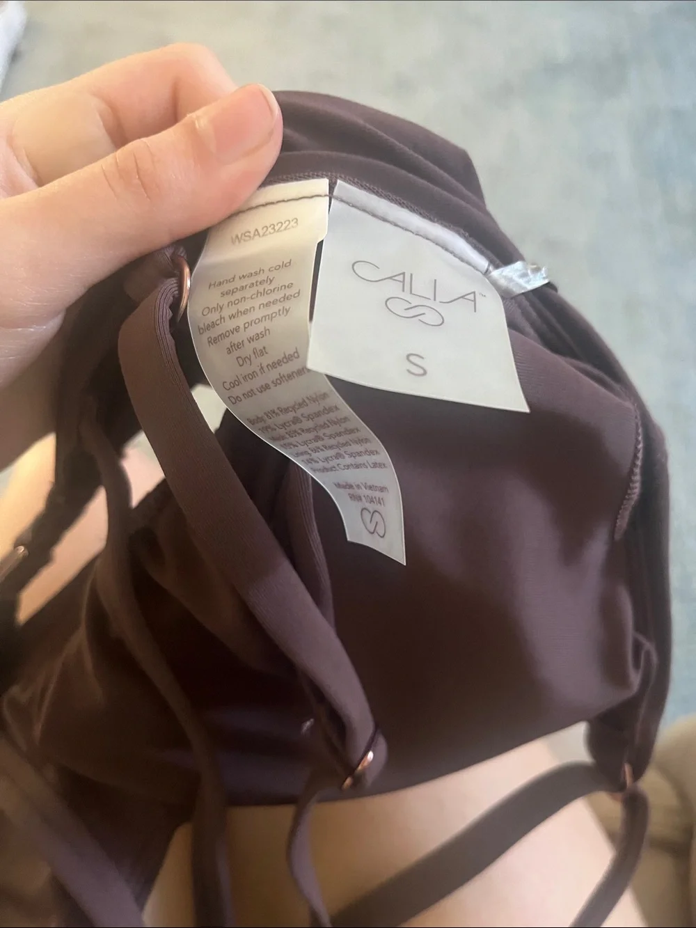 NWT Calia Swim Bikini Top-Brown - Picture 3 of 4